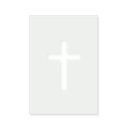 Cross Reusable Mylar Stencil - 10 mil Paint and Craft Stencil