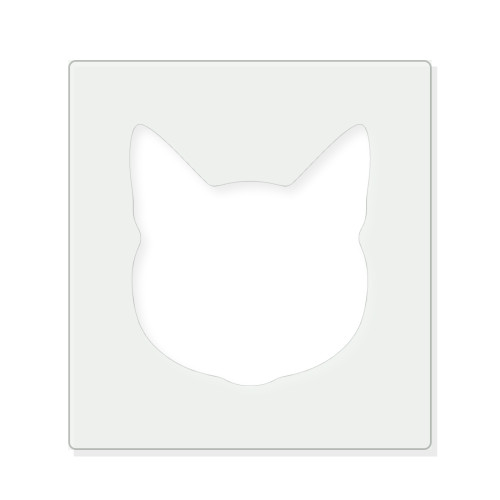 Cat Head Reusable Mylar Stencil - 10 mil Paint and Craft Stencil