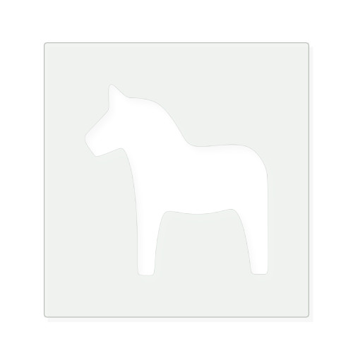 Dala Horse Reusable Mylar Stencil, 10 mil Plastic Paint Stencil for Crafts and Decor