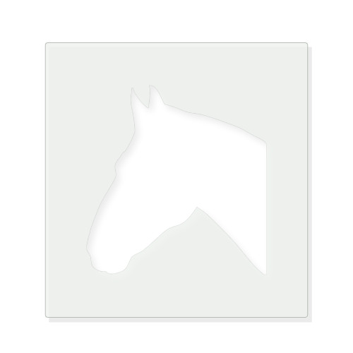 Horse Head 2 Reusable Mylar Stencil - 10 mil Paint and Craft Stencil