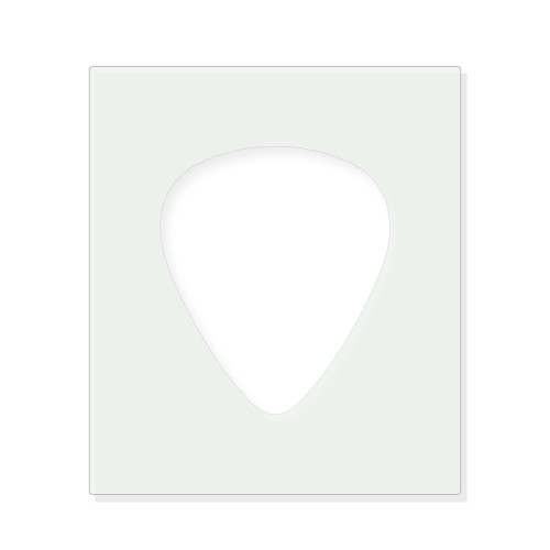 Guitar Pick Reusable Mylar Stencil - 10 mil Paint and Craft Stencil