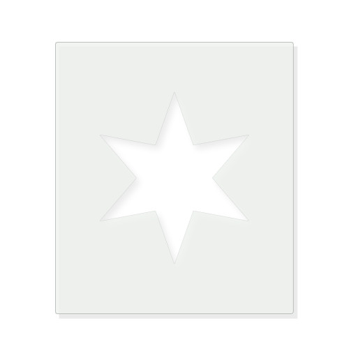 Six Pointed Star Reusable Mylar Stencil - 10 mil Paint and Craft Stencil