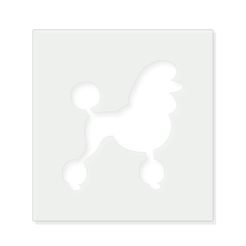 Poodle 2 Reusable Mylar Stencil - 10 mil Paint and Craft Stencil