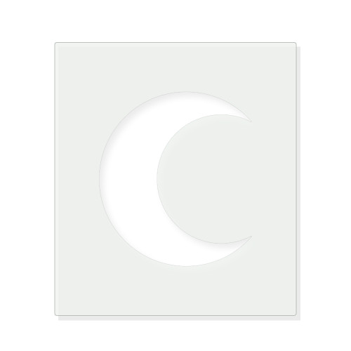 Crescent Moon Reusable Mylar Stencil - 10 mil Paint and Craft Stencil
