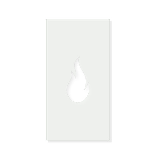 Flame Reusable Mylar Stencil - 10 mil Paint and Craft Stencil