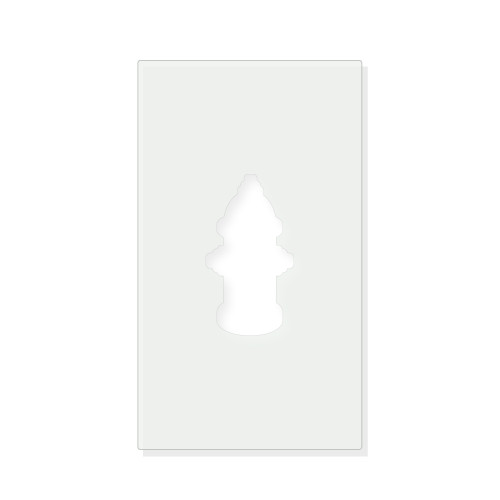 Fire Hydrant Reusable Mylar Stencil - 10 mil Paint and Craft Stencil