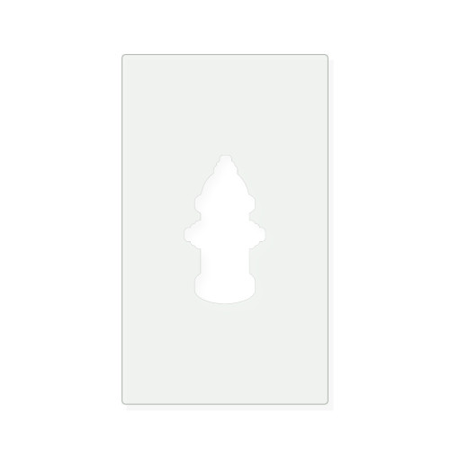Fire Hydrant Reusable Mylar Stencil, 10 mil Plastic Paint Stencil for Crafts and Decor