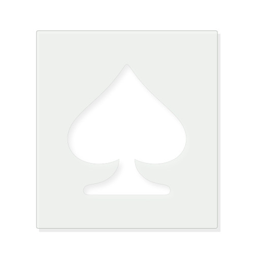 Spade Reusable Mylar Stencil - 10 mil Paint and Craft Stencil
