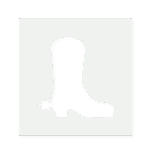 Cowboy Boot 2 Reusable Mylar Stencil, 10 mil Plastic Paint Stencil for Crafts and Decor