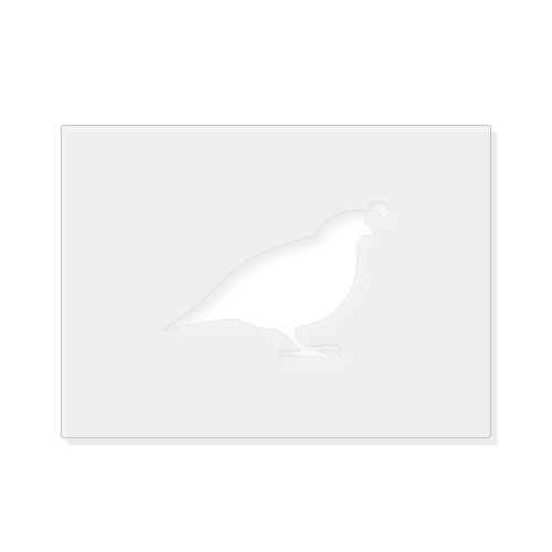 Quail Reusable Mylar Stencil - 10 mil Paint and Craft Stencil