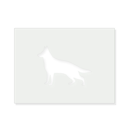German Shepherd Reusable Mylar Stencil - 10 mil Paint and Craft Stencil