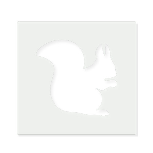 Squirrel Reusable Mylar Stencil - 10 mil Paint and Craft Stencil