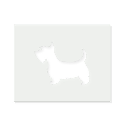 Scottie Dog Reusable Mylar Stencil - 10 mil Paint and Craft Stencil