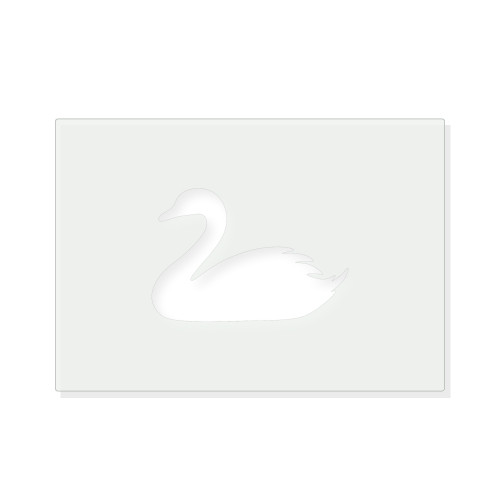 Swan Reusable Mylar Stencil - 10 mil Paint and Craft Stencil
