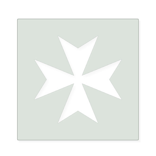 Maltese Cross Reusable Mylar Stencil, 10 mil Plastic Paint Stencil for Crafts and Decor