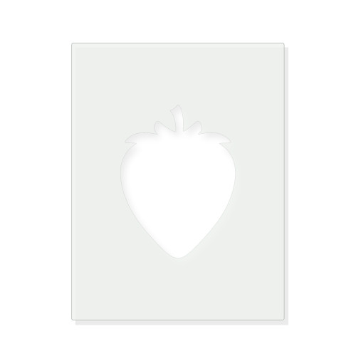 Strawberry Reusable Mylar Stencil - 10 mil Paint and Craft Stencil