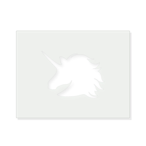 Unicorn Head Reusable Mylar Stencil - 10 mil Paint and Craft Stencil