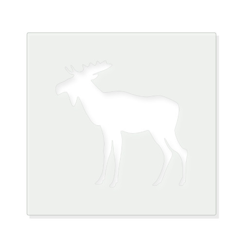 Moose 1 Reusable Mylar Stencil - 10 mil Paint and Craft Stencil