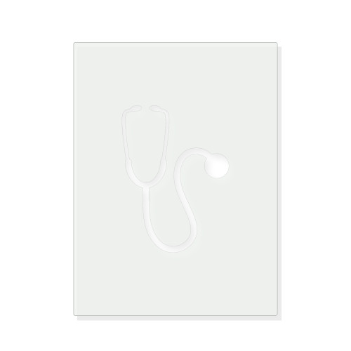 Stethoscope 2 Reusable Mylar Stencil - 10 mil Paint and Craft Stencil