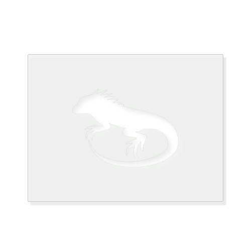 Iguana Reusable Mylar Stencil - 10 mil Paint and Craft Stencil