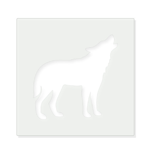 Howling Wolf Reusable Mylar Stencil - 10 mil Paint and Craft Stencil