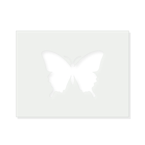 Butterfly 1 Reusable Mylar Stencil - 10 mil Paint and Craft Stencil