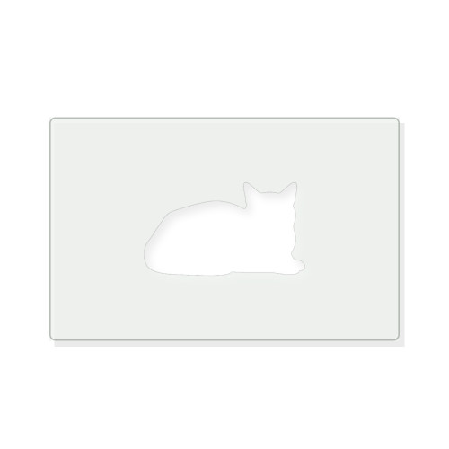Cat Laying Down Reusable Mylar Stencil - 10 mil Paint and Craft Stencil
