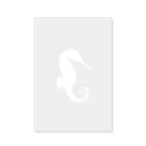 Seahorse Reusable Mylar Stencil - 10 mil Paint and Craft Stencil