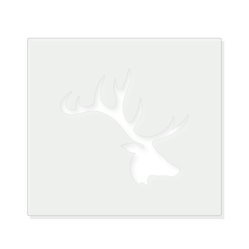 Elk Head Reusable Mylar Stencil - 10 mil Paint and Craft Stencil