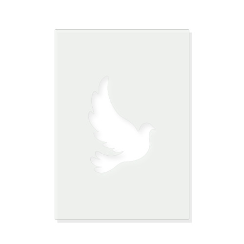 Dove 1 Reusable Mylar Stencil - 10 mil Paint and Craft Stencil