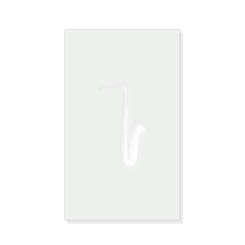 Saxophone Reusable Mylar Stencil - 10 mil Paint and Craft Stencil