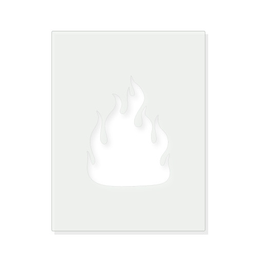 Fire 2 Reusable Mylar Stencil - 10 mil Paint and Craft Stencil