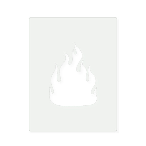 Fire 2 Reusable Mylar Stencil, 10 mil Plastic Paint Stencil for Crafts and Decor