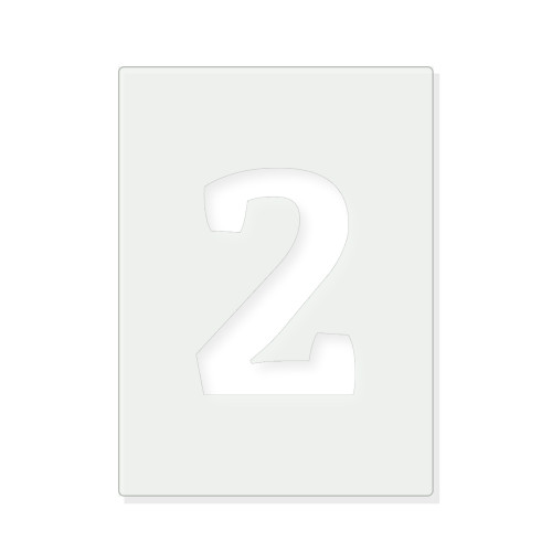 Number 2 Reusable Mylar Stencil - 10 mil Paint and Craft Stencil
