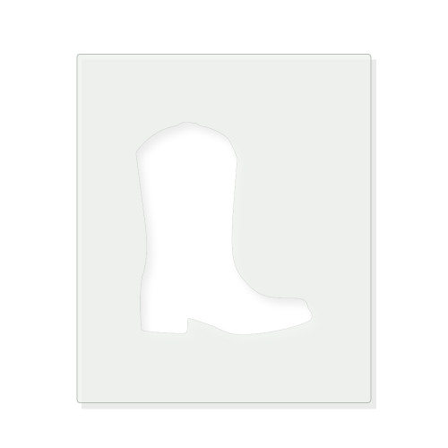 Cowboy Boot 3 Reusable Mylar Stencil - 10 mil Paint and Craft Stencil