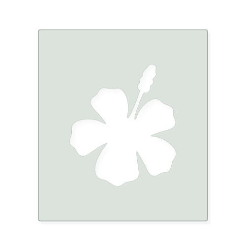 Hibiscus Reusable Mylar Stencil, 10 mil Plastic Paint Stencil for Crafts and Decor