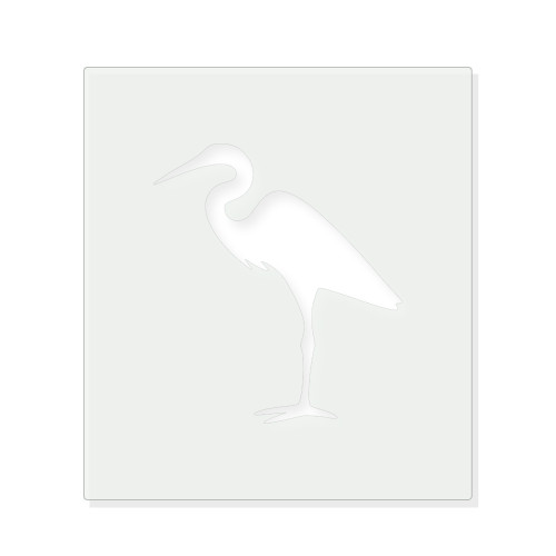 Egret Reusable Mylar Stencil - 10 mil Paint and Craft Stencil