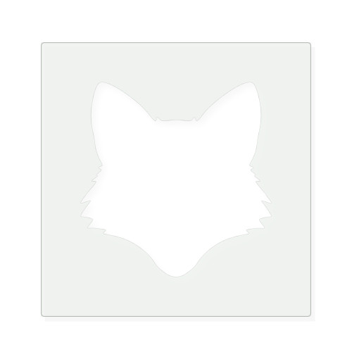 Fox Head Reusable Mylar Stencil, 10 mil Plastic Paint Stencil for Crafts and Decor