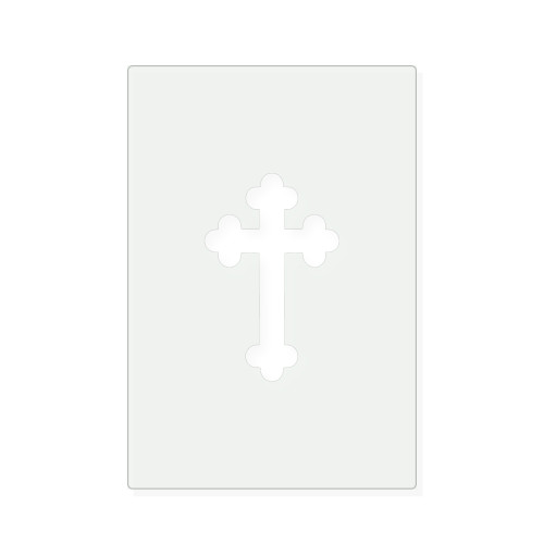 Botany Cross 2 Reusable Mylar Stencil, 10 mil Plastic Paint Stencil for Crafts and Decor