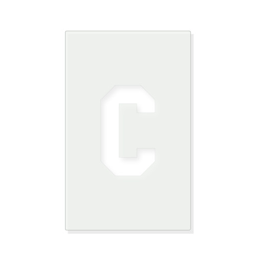 Letter C Reusable Mylar Stencil - 10 mil Paint and Craft Stencil