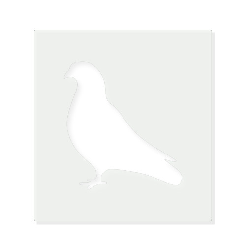 Pigeon Reusable Mylar Stencil - 10 mil Paint and Craft Stencil