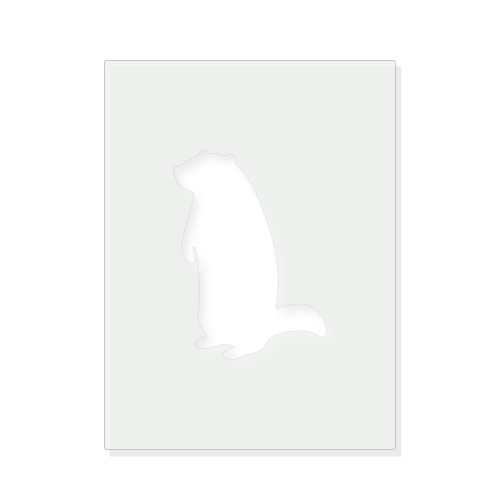 Groundhog Reusable Mylar Stencil - 10 mil Paint and Craft Stencil