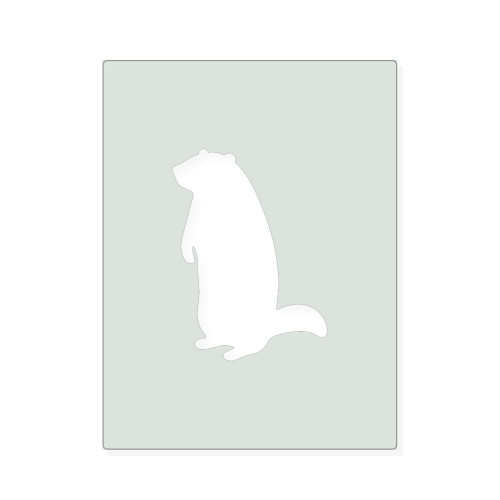 Groundhog Reusable Mylar Stencil, 10 mil Plastic Paint Stencil for Crafts and Decor
