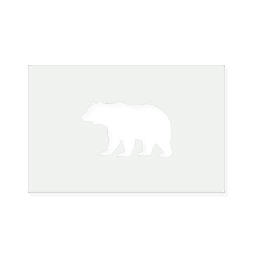 Brown Bear Reusable Mylar Stencil, 10 mil Plastic Paint Stencil for Crafts and Decor