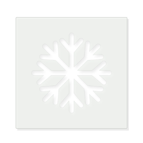 Simple Snowflake Reusable Mylar Stencil - 10 mil Paint and Craft Stencil