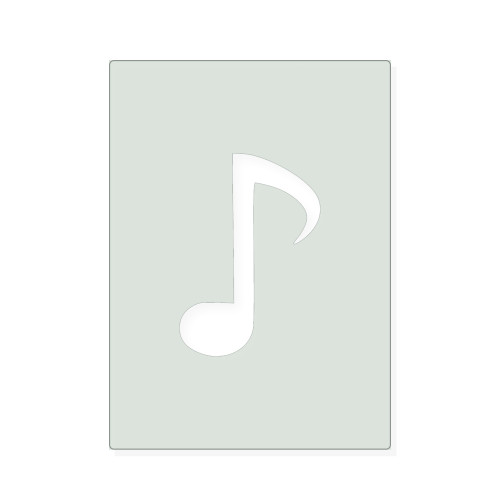 Music Note 2 Reusable Mylar Stencil, 10 mil Plastic Paint Stencil for Crafts and Decor