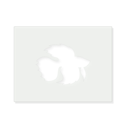 Betta Fish Reusable Mylar Stencil - 10 mil Paint and Craft Stencil