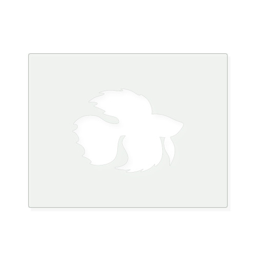 Betta Fish Reusable Mylar Stencil, 10 mil Plastic Paint Stencil for Crafts and Decor