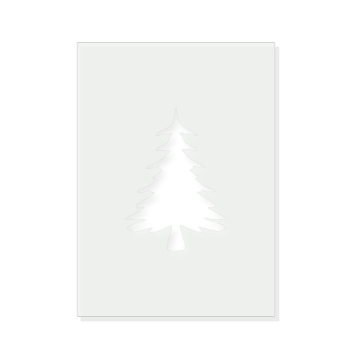 Christmas Tree 1 Reusable Mylar Stencil - 10 mil Paint and Craft Stencil