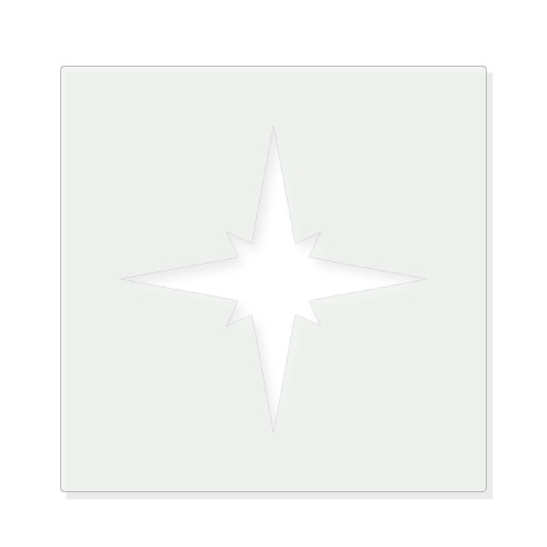 Polaris Star Reusable Mylar Stencil - 10 mil Paint and Craft Stencil